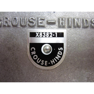 Crouse & Hinds X8382-1 Two Plug Receptacle X83821 - New No Box