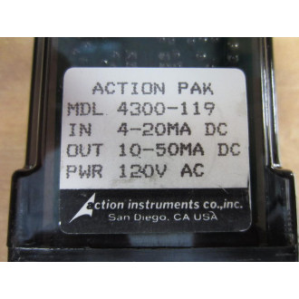 Action Instruments 4300-119 Transmitter Relay  4300119 Rev D 019173 - Used