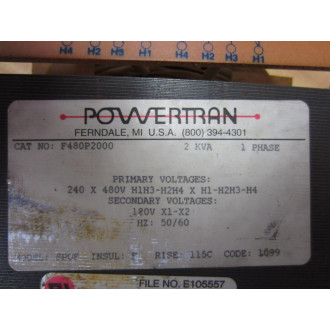 Powertran F480P2000 Transformer Model SPOF - Used