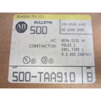Allen Bradley 500-TAA910 500TAA910 AC Contactor Series B