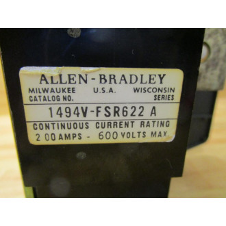 Allen Bradley 1494V-FSR622 Fuse Block 1494VFSR622 WDual Dividers - Used