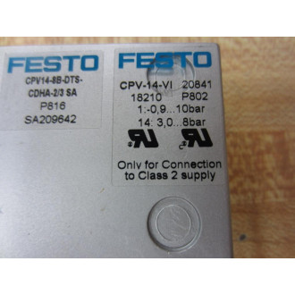 Festo CPV-14-VI Pneumatic Manifold CPV14VI - Used