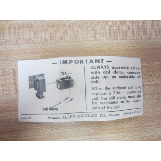 Allen Bradley 79A01 Coil