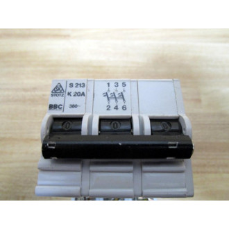 Stotz S 213 K 20A Circuit Breaker S213K20 Missing Screw - Used