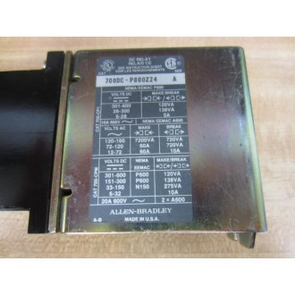 Allen Bradley 700DC-P800Z24 DC Relay 700DCP800Z24 Chipped Tested - Used