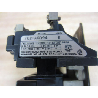 Allen Bradley 702-A0D94 Starter 702A-OD94 - Used