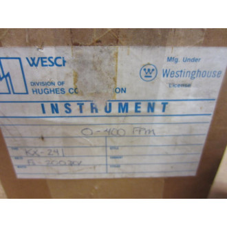 Westinghouse KX-241 Meter KX241 0-400 FPM