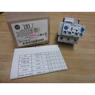 Allen Bradley 193-EA4JD Overload Relay Series A