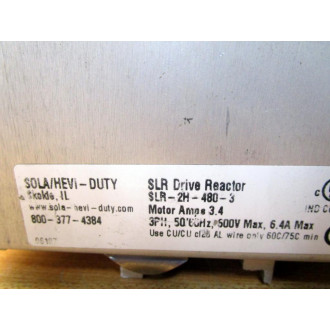 SolaHevi Duty SLR-2H-480-3 SLR Drive Reactor SLR2H4803 - New No Box
