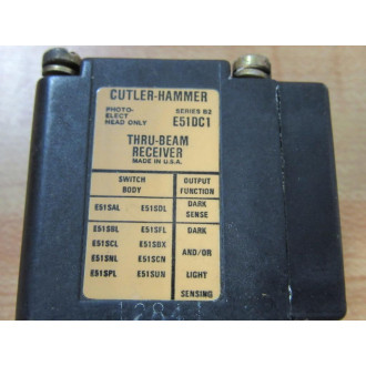 Cutler Hammer E51-DC1 Eaton Photoelectric Head E51DC1 - Used