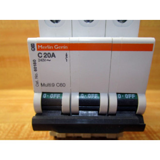 Square D 60180 Merlin Gerin Breaker 20A MG60180 Schneider
