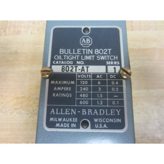 Allen Bradley 802T-AT Limit Switch 802TAT No Head