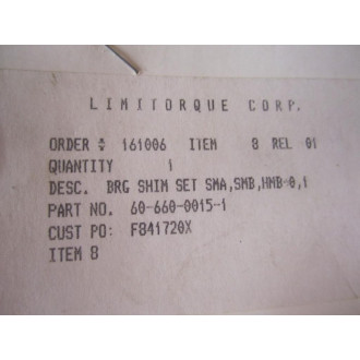 Limitorque 60-660-0015-1 Shim  6066000151 (Pack of 14) - New No Box