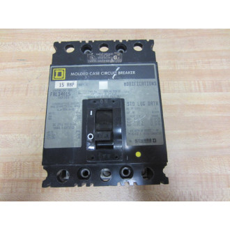 Square D FAL34015 Circuit Breaker 15 Amp FAL30415 - Used
