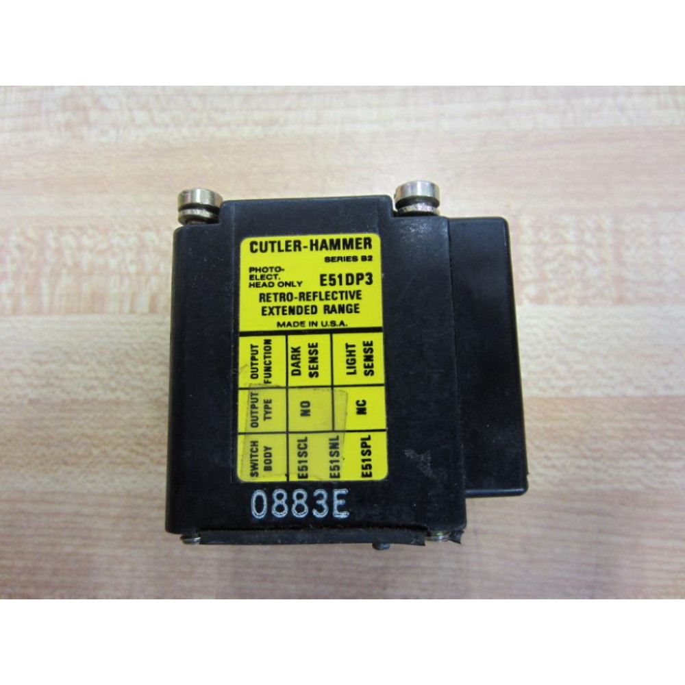Cutler Hammer E51DP3 Photoelectric Head E51DP3 Series B2 - Used