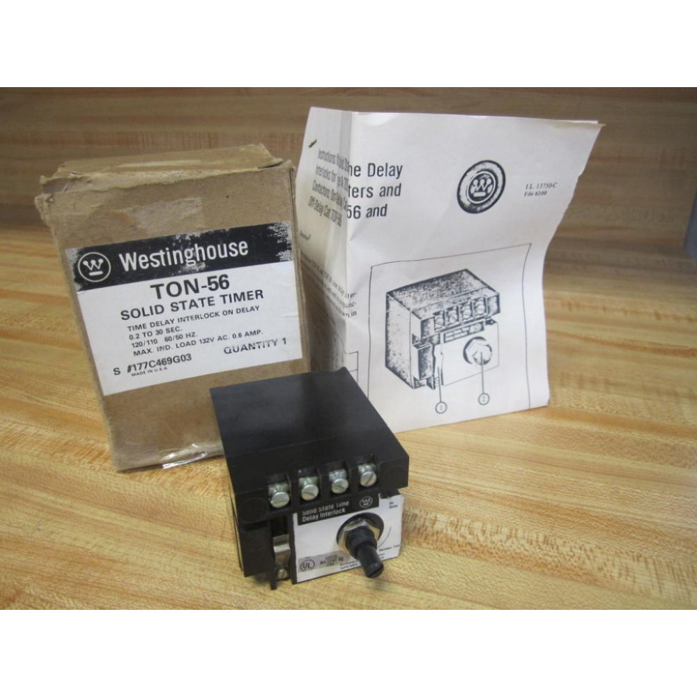 Westinghouse TON-56 Time Delay Interlock 177C469G03