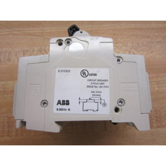 ABB S 203 U K 40 A Circuit Breaker S203UK40A 3 Pole - New No Box
