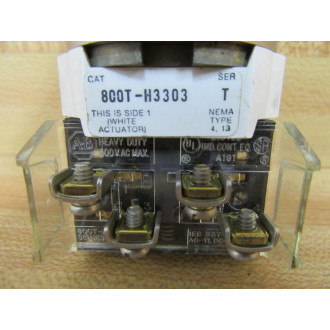 Allen Bradley 800T-H3303 Lock Switch 800TH3303 - Used