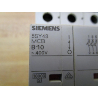 Siemens 5SY43-MCB-B10 Circuit Breaker - New No Box
