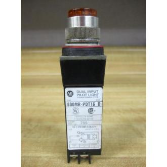 Allen Bradley 800MR-PDT16 Pilot Light Amber 800MR-PDT16A - Used
