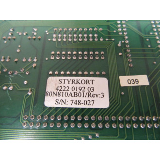 Atlas Copco 81N810AB01 Circuit Board 4222-0192-03 - Used