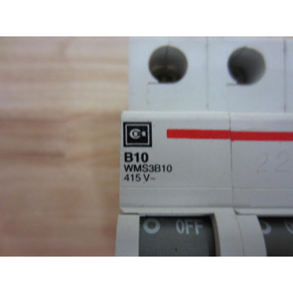 Cutler Hammer WMS3B10 Circuit Breaker B10 WMS3B10 (Pack of 3) - Used