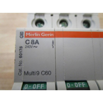 Merlin Gerin 60176 Square D Breaker 8A MG60176 Schneider - Used