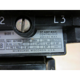 Allen Bradley 509-BOD Starter 509B0D With Wire - Used