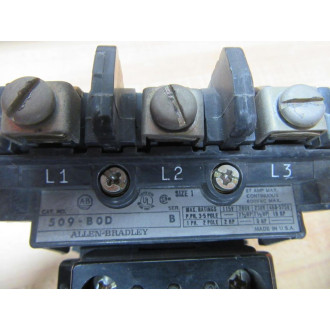 Allen Bradley 509-BOD Starter 509B0D WO Overload Ser. B - Used