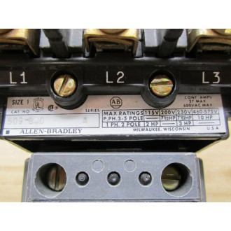 Allen Bradley 509-BOD Starter 509B0D Ser A - Used