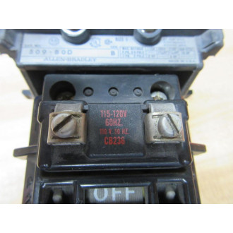 Allen Bradley 509-BOD Starter 509B0D WO Overload Ser. B - Used