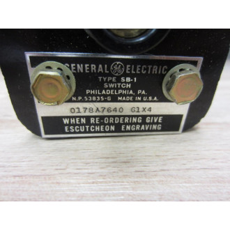General Electric 0178A7640 Control Switch 017SA7640G1X4