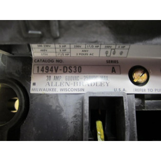 Allen Bradley 1494V-DS30 Switch 1494VDS30 Series A - New No Box