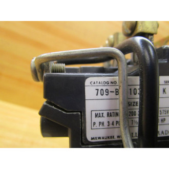 Allen Bradley 709-BOD103 Starter 709-B0D103 W 3 Relays - Used