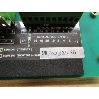 Cincinnati Electrosystems 5003-504 PC Board Rear Panel - Used
