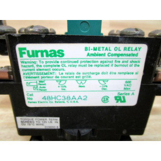 Furnas 48HC38AA2 Overload Relay - Used
