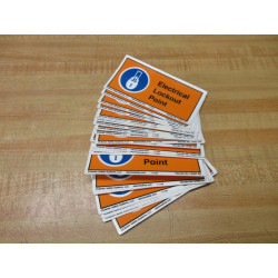 Clarion LP001-PK Electrical Lockout Point Label (Pack of 25) - New No Box