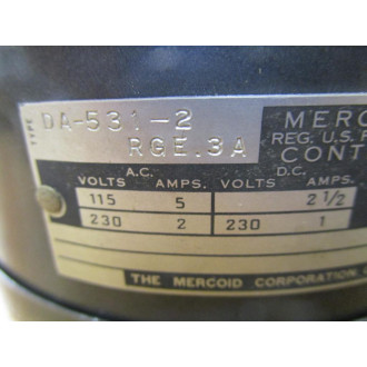 Mercoid Control DA-531-2 Pressure Switch Bourdon Tube DA5312 - New No Box