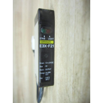 Omron E3X-F21 Photoelectric Sensor E3XF21 - Used