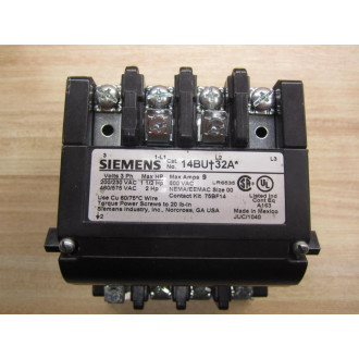 Siemens 14BUC32AF Non-Reversing Motor Starter Inverted Coil - New No Box