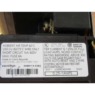 Siemens 14BUC32AF Non-Reversing Motor Starter - New No Box
