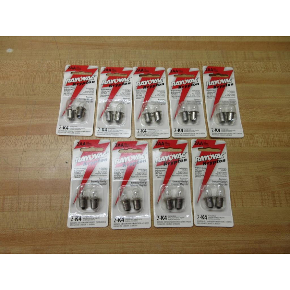 Rayovac K4 Krypton Miniature Lamps Light Bulbs (Pack of 18)
