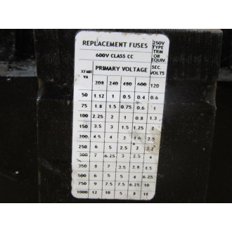 Siemens KT8250 Transformer wo Fuse Block - New No Box