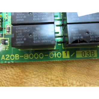 Fanuc A20B-8000-0101 Output PCB 3 A20B-8000-010103B   Non-Refundable - Parts Only