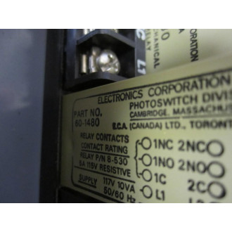 Photoswitch 42RE1-1005 Photoelectric Scanner & Control Base 60-1480 - Used
