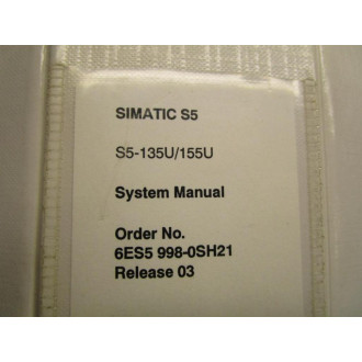 Siemens 6ES5 998-0SH21 System Manual - Used