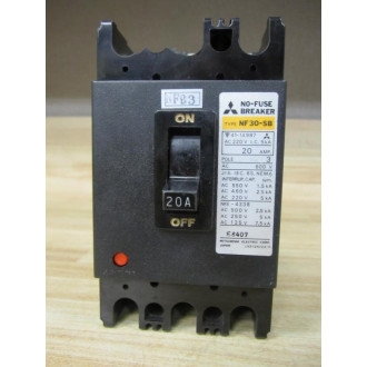 Mitsubishi NF 30-SB Circuit Breaker NF30SB Cracked Housing - Used
