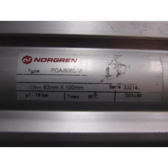Norgren PDA8063M100 Cylinder - Used