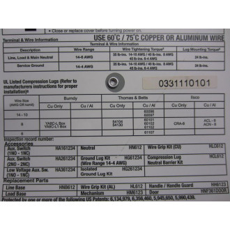 Siemens HNF361 Safety Switch Non-Fused - Used