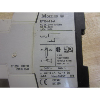 Moeller ETR4-11-A Relay ETR411A - Used